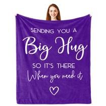 Cobertor de presente Pubrave Inspirational Hug Love Purple 150x125cm