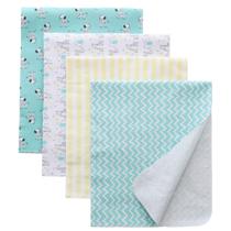 Cobertor de recebimento de bebês Gina Era 4 peças 76x76 cm 100% algodão