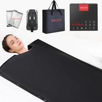 Cobertor de sauna infravermelho RRGFB Detox 183x90 cm em couro PU