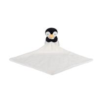 Cobertor de segurança Apricot Lamb Black Penguin 35 cm com brinquedo de pelúcia