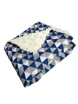 Cobertor de Sherpa Estampado M - Losango Marinho