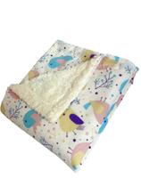 Cobertor de Sherpa Estampado M - Passarinho Rosa