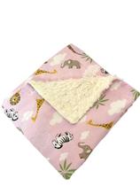 Cobertor de Sherpa Estampado M - Safari Rosa