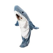 Cobertor De Tubarão Para Adultos Com Capuz, Quente, De Flanela, Saco De Dormir Em Estilo Cartoon, Cobertor De Tubarão Para Adultos Com Capuz, Quente, De Flanela, Saco De Dormir Em Estilo Cartoon,