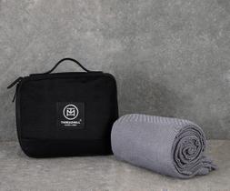 Cobertor de viagem Threadmill Cotton Viscose Bamboo com bolsa cinza Cobertor de viagem Threadmill Cotton Viscose Bamboo com bolsa cinza