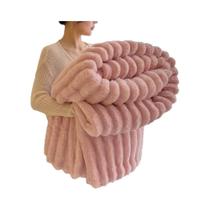 Cobertor Decorativo Macio E Quente De 250GSM, Listrado, Ideal Para Sonecas De Inverno Cobertor Decorativo Macio E Quente De 250GSM, Listrado, Ideal Para Sonecas De Inverno
