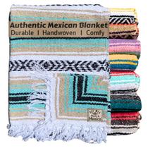 Cobertor Del Mex Classic Woven Mexican 178x127 cm Mint Tan Cobertor Del Mex Classic Woven Mexican 178x127 cm Mint Tan