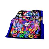 Cobertor Digital Circus Cartoon De Flanela Quente E Confortável Para Sofá, Viagem E Cama, Presente