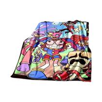 Cobertor Digital Circus Cartoon De Flanela Quente E Confortável Para Sofá, Viagem E Cama, Presente