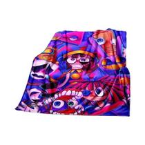 Cobertor Digital Circus Cartoon De Flanela Quente E Confortável Para Sofá, Viagem E Cama, Presente