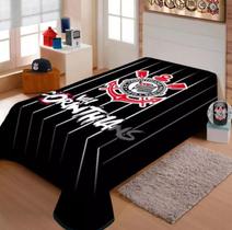 COBERTOR DO CORINTHIANS SOLTEIRO RASCHEL PLUS 1,50m x 2,20m