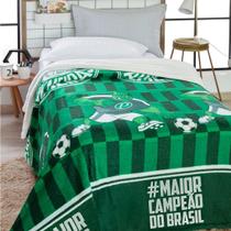 Cobertor do Palmeiras Solteiro Jolitex com Sherpa