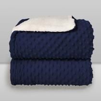 Cobertor Donna Laço Bebê Plush com Sherpa Dots Bolinhas