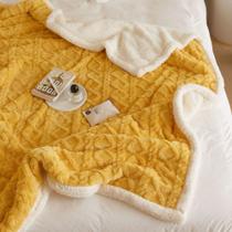 Cobertor Dupla Face Pele de Carneiro 1,90X2,10 M Amarelo