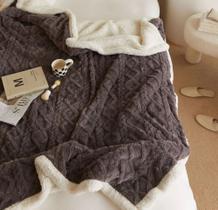 Cobertor Dupla Face Pele de Carneiro 1,90X2,10 M Marrom Cobertor Dupla Face Pele de Carneiro 1,90X2,10 M Marrom