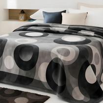Cobertor dyuri plus palmares - 1,80 x 2,20 - preto/cinza - jolitex Cobertor dyuri plus palmares - 1,80 x 2,20 - preto/cinza - jolitex