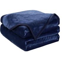 Cobertor Easeland Warm Fuzzy Microplush leve azul escuro