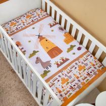 Cobertor Edredom Bebê Menino Fazendinha para Berço Padrão Infantil 1,45M Cobertor Edredom Bebê Menino Fazendinha para Berço Padrão Infantil 1,45M
