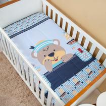 Cobertor Edredom Bebê Menino Urso Navegador para Berço Padrão Infantil 1,45m Cobertor Edredom Bebê Menino Urso Navegador para Berço Padrão Infantil 1,45m