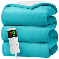 Cobertor elétrico aquecido greenoak Twin Size 160x210cm Teal
