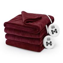 Cobertor Elétrico Aquecido Sunbeam Royal Luxe Microplush - Vermelho