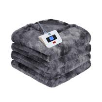 Cobertor elétrico Sealy Twin Size de pele sintética e cinza de flanela Cobertor elétrico Sealy Twin Size de pele sintética e cinza de flanela