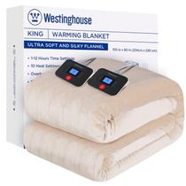 Cobertor elétrico Westinghouse King Size Flannel 100x90cm Bege