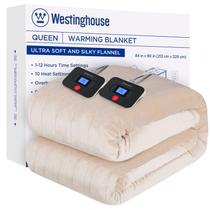 Cobertor elétrico Westinghouse Queen Size Flannel Beige