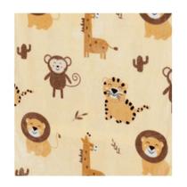 Cobertor etruria baby flannel toque seda turminha amarelo 0,90m x 1,10m