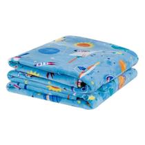 Cobertor Fantasy Solteiro Infantil Mantinha Flannel Estampada - Astronauta Cobertor Fantasy Solteiro Infantil Mantinha Flannel Estampada - Astronauta