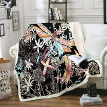 Cobertor Feelyou Dragonfly Sherpa Baby 76x102cm Botanical Floral Cobertor Feelyou Dragonfly Sherpa Baby 76x102cm Botanical Floral
