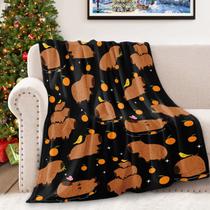 Cobertor Fihevur Capybara Flannel Fleece 130x150cm para crianças Cobertor Fihevur Capybara Flannel Fleece 130x150cm para crianças