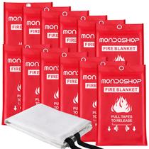 Cobertor Fire Blanket Mondoshop, pacote com 12 unidades, fibra de vidro de 102x102 cm Cobertor Fire Blanket Mondoshop, pacote com 12 unidades, fibra de vidro de 102x102 cm