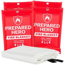 Cobertor Fire Blanket Prepared Hero Emergency 40x40cm, pacote com 4 unidades, fibra de vidro