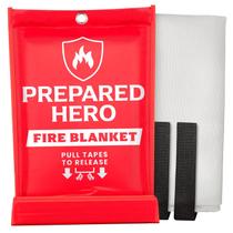 Cobertor Fire Blanket Prepared Hero Emergency, pacote com 1, 100x100cm Cobertor Fire Blanket Prepared Hero Emergency, pacote com 1, 100x100cm