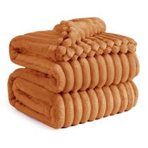 Cobertor Flanela Bedsure GentleSoft King - 270x230cm - Laranja