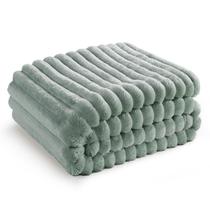 Cobertor Flanela Bedsure Twin GentleSoft - Macio e Aconchegante - Verde Sálvia