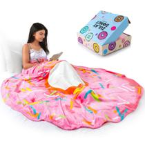 Cobertor Flanela Donut Zulay - 200x200cm - Rosa