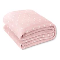 Cobertor flannel poa - casal - rosa - corttex Cobertor flannel poa - casal - rosa - corttex