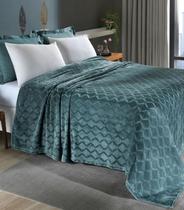 Cobertor Flannel Queen Lar E Lazer Verde
