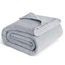 Cobertor Fleece Bedsure Queen Size Cinza Claro - 230x230cm Cobertor Fleece Bedsure Queen Size Cinza Claro - 230x230cm