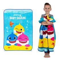 Cobertor Franco Baby Shark Micro Raschel 117 cm x 152 cm
