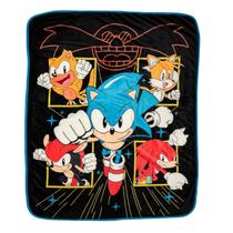 Cobertor Franco Sonic The Hedgehog Kids Soft Plush Sherpa