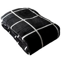 Cobertor Frio Intenso Cama Casal Queen Mantinha Flannel Grid