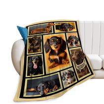 Cobertor Funaluz Dachshund Fleece Soft Warm Plush 125x100cm