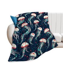 Cobertor Funaluz Jellyfish Fleece Soft Warm Plush 125x100cm