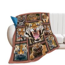 Cobertor Funaluz Tiger Fleece, macio e quente, de pelúcia, leve, 50x40cm