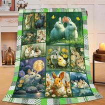 Cobertor Fuzawet Bunny Rabbit Flannel Fleece 100x125cm Cobertor Fuzawet Bunny Rabbit Flannel Fleece 100x125cm