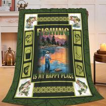 Cobertor Fuzawet Fish Fishing Gifts Soft Cozy Warm