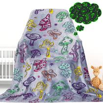 Cobertor Gdindff Mushroom Glow in The Dark para crianças e adultos